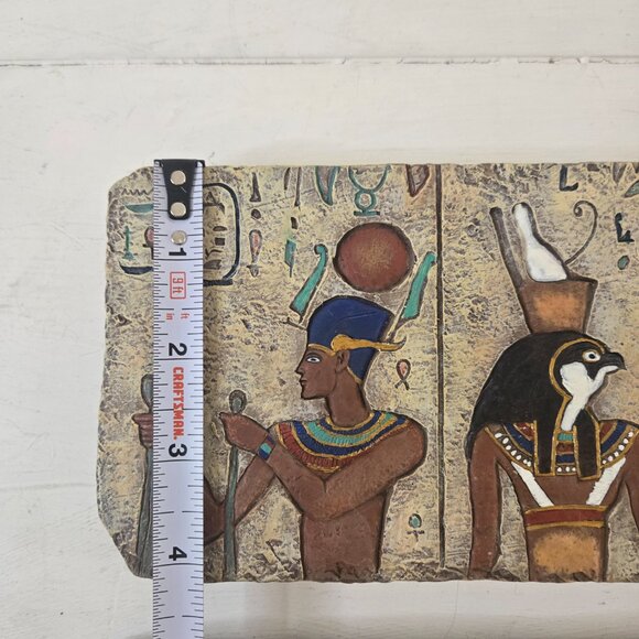 Vintage Veronese Egyptian Decor Set of 2 Wall Plaques - Picture 3 of 4